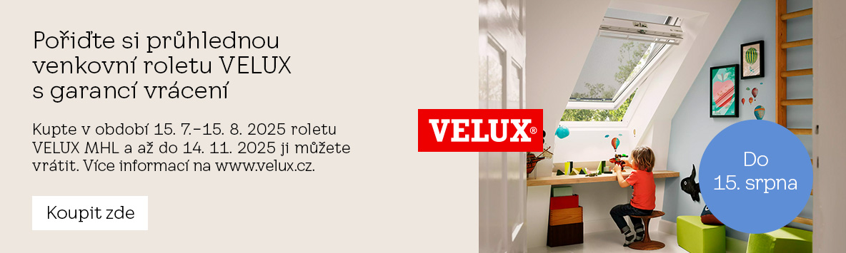 Pořiď si průhlednou venkovní roletu VELUX s garancí vrácení