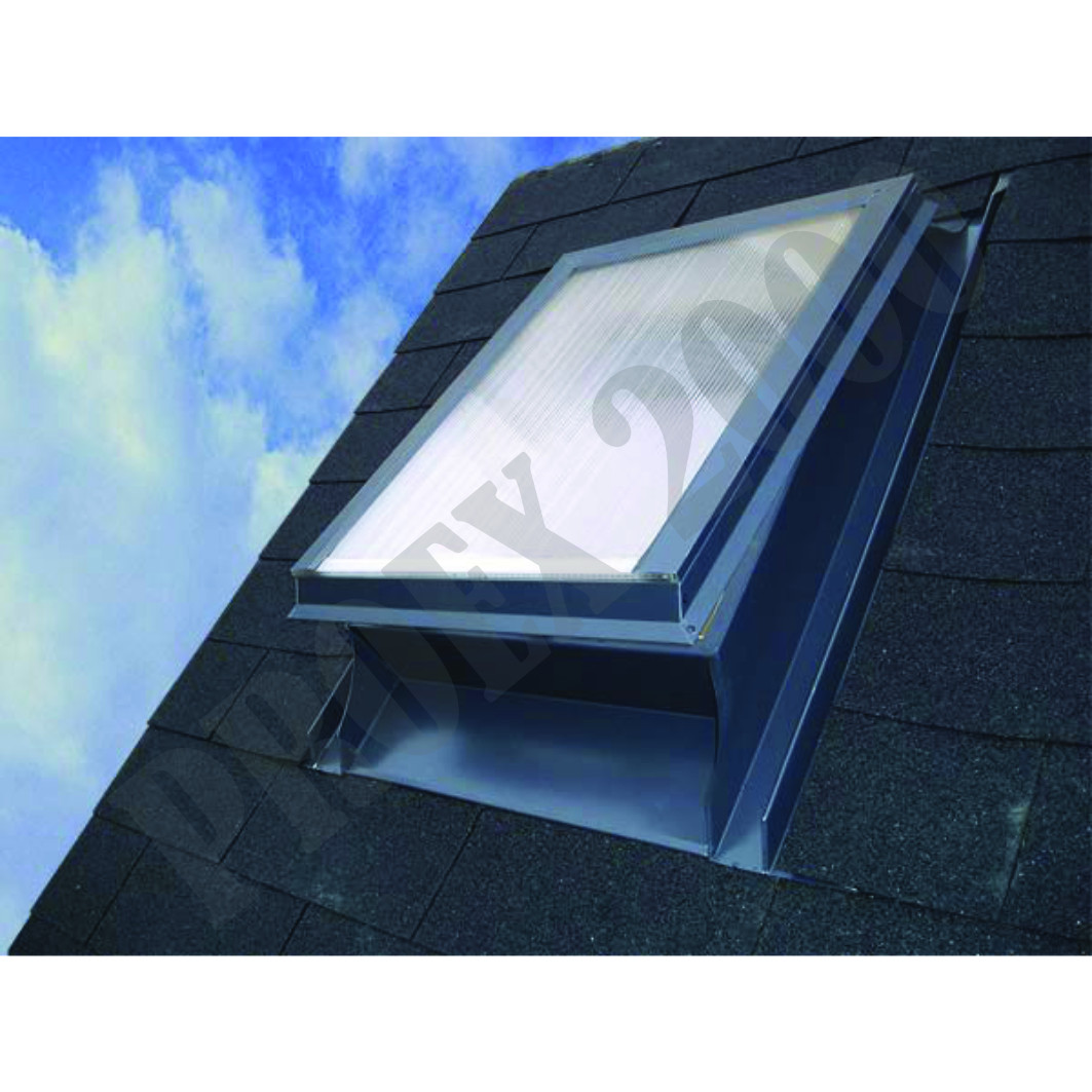 Vikýř hliníkový STANDARD 600x600 mm + LEXAN černý
