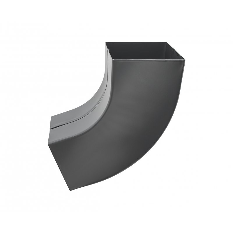 Koleno svodové hranaté antracit 80x80 mm, 72°