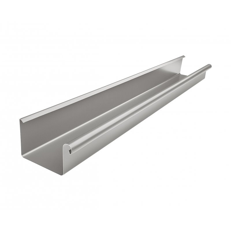 Okapový žlab hranatý bílo hliník tmavý 250 mm, 4 m