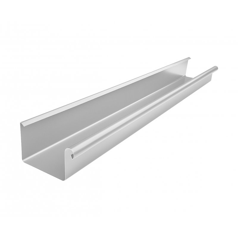 Okapový žlab hranatý bílo hliníkový 330 mm, 6 m