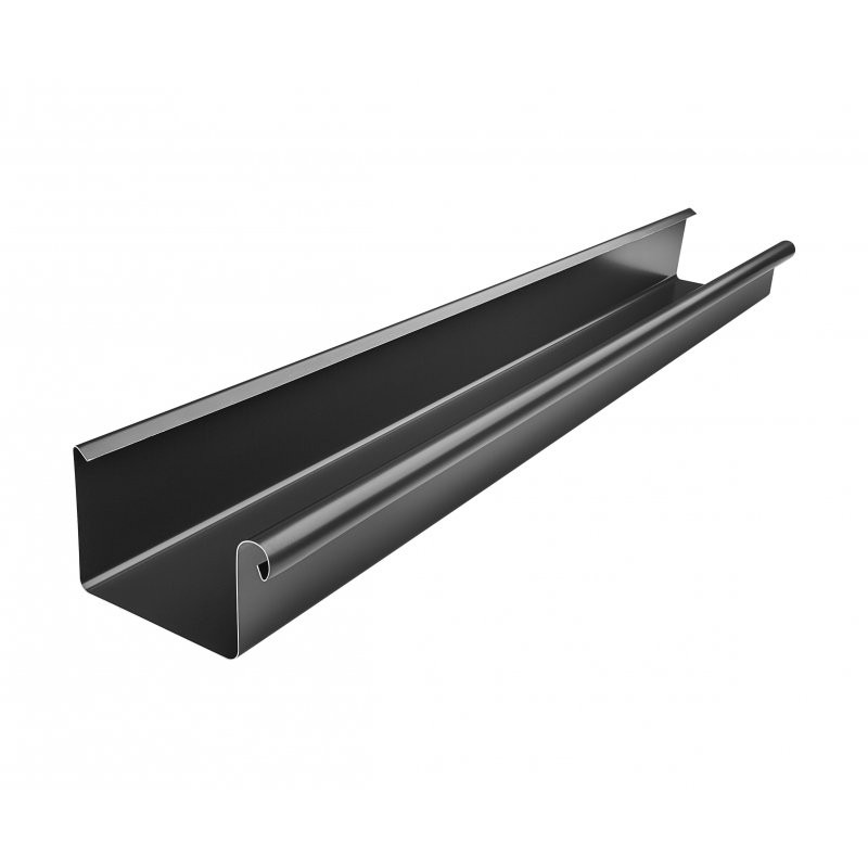 Okapový žlab hranatý intenzivně černý 400 mm, 4 m