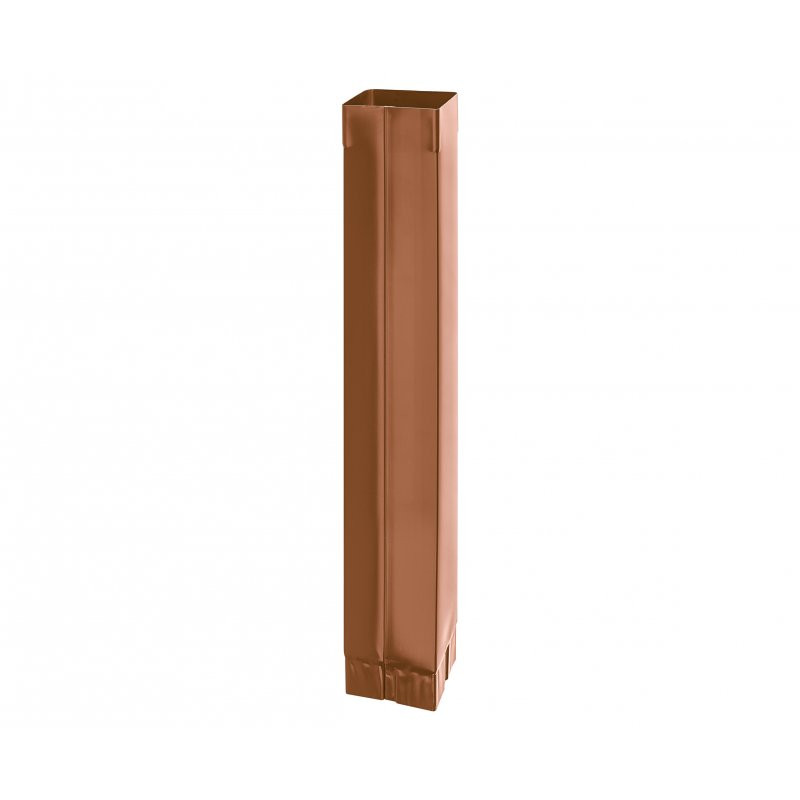 Svod okapový hranatý měděno hnědý 120x120 mm, 3 m