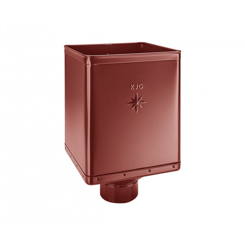 Kotlík žlabový sběrný DESIGN ocelově červený 120 mm