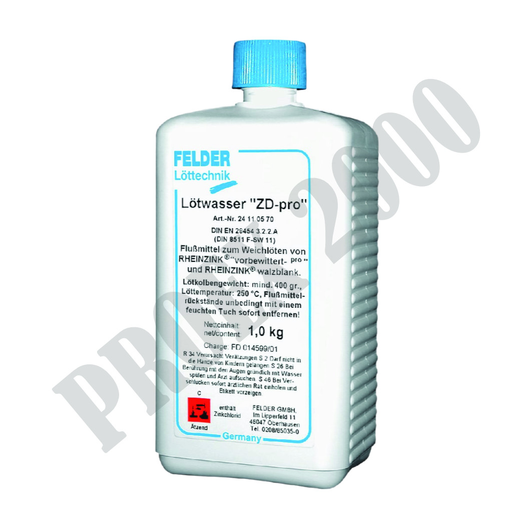 Felder Lötwasser ZD-pro 1,0 kg Flasche - FELDER