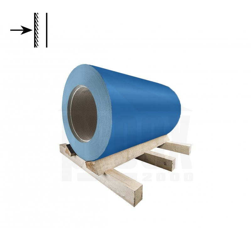 Svitek pozinkovaný tmavo modrý jednostranný RAL 5010 - 0,55x625 mm