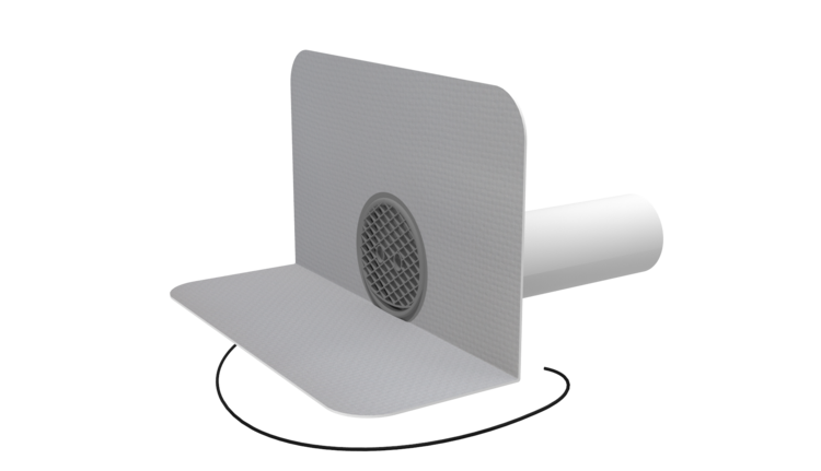 TWCE 75 PVC, chrlič vyhřívaný DN75/60cm s PVC manžetou