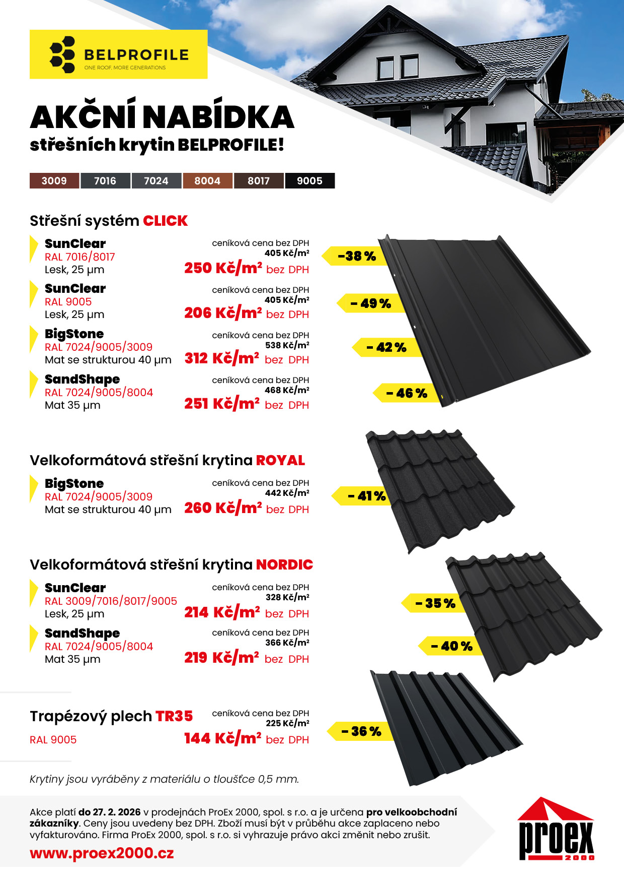 Belprofile akce letak