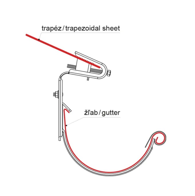 Střešní hák na trapéz - KJG