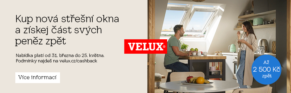VELUX spouští jarní cashback nabídku na střešní okna